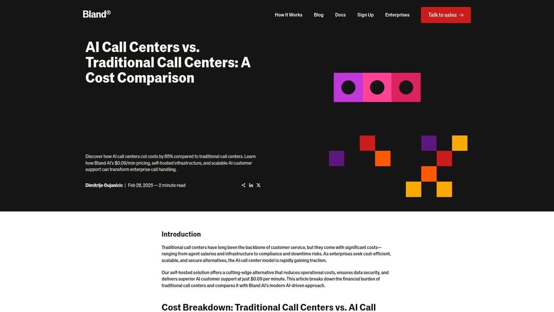 AI call center cost savings